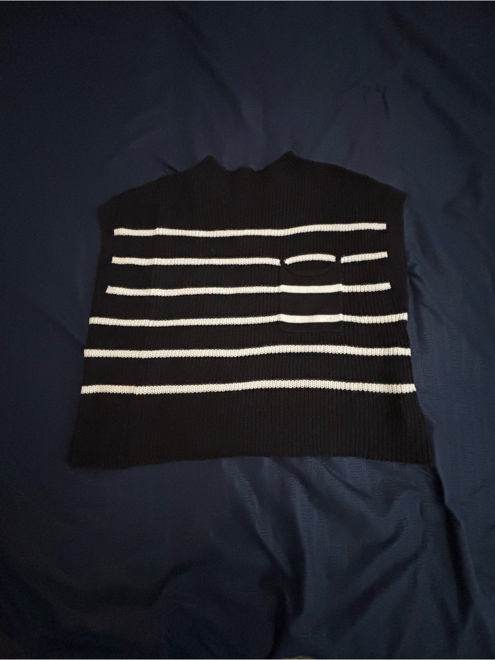 Striped Knit Sleeveless Sweater